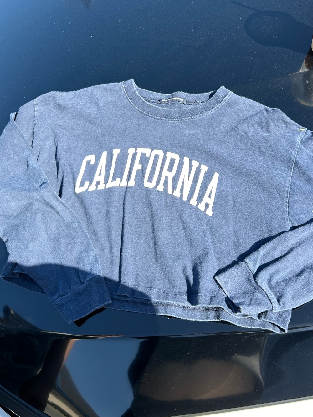 Brandy California Cropped Navy Sweatshirt